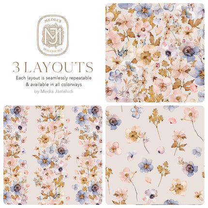 Pressed Flowers Seamless Pattern - 117