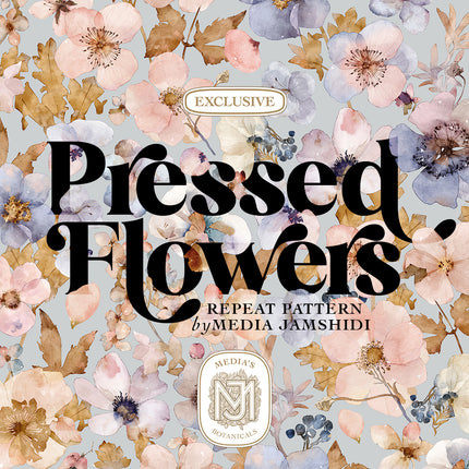 Pressed Flowers Seamless Pattern - 117