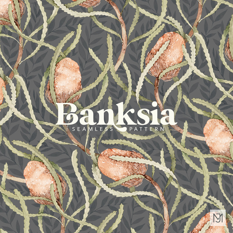 Banksia Seamless Pattern - 062