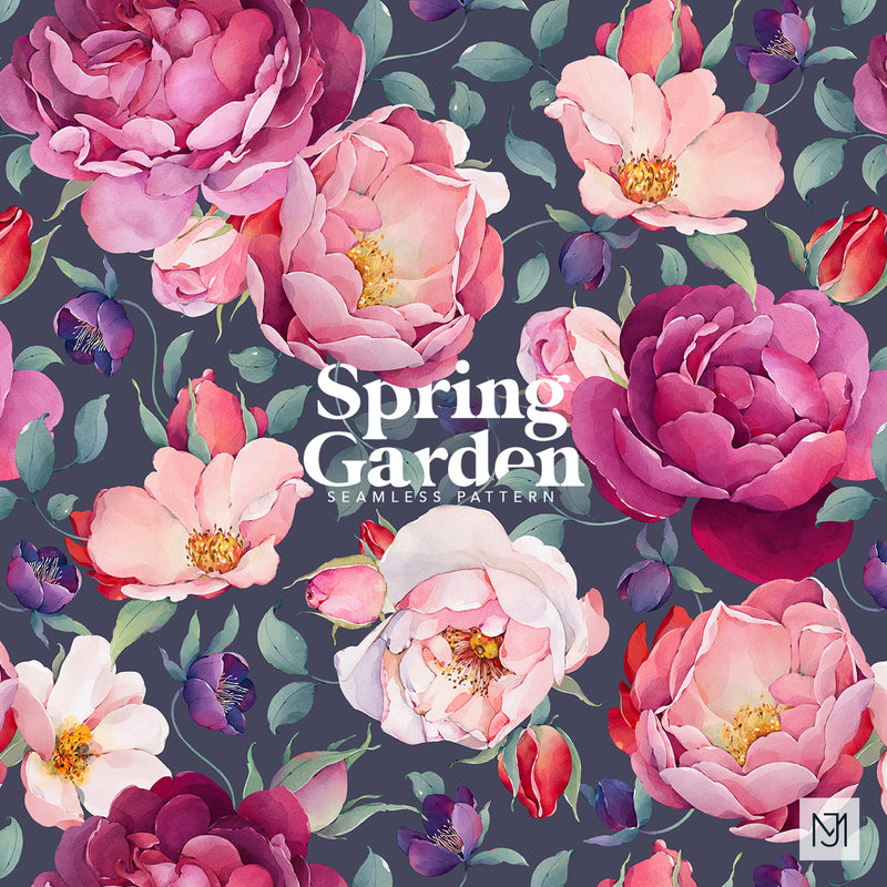 Spring Garden Seamless Pattern - 089