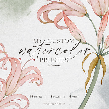 My Custom Watercolor Brushes for Procreate