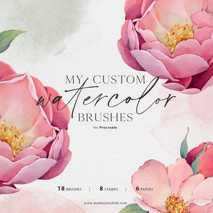 My Custom Watercolor Brushes for Procreate