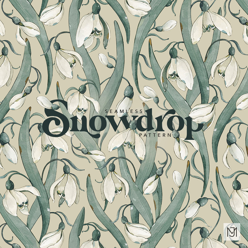 Snowdrop Seamless Pattern - 097