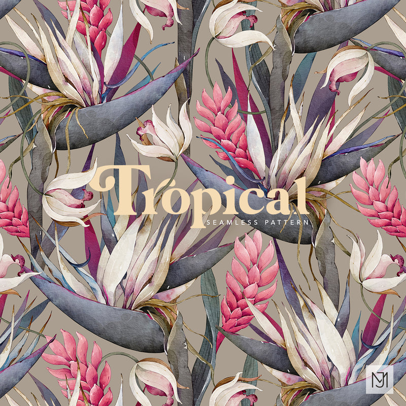 Tropical Seamless Pattern - 095