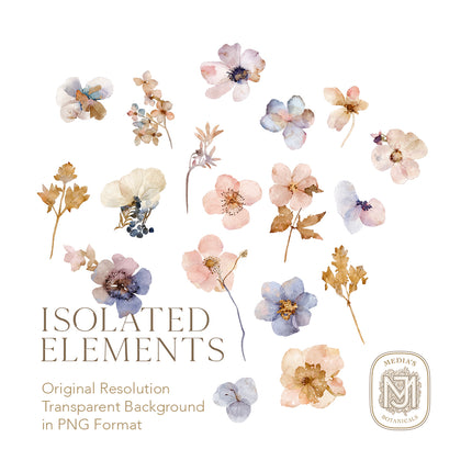 Pressed Flowers Seamless Pattern - 117