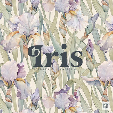 Iris Seamless Pattern - 107