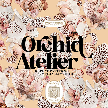 Orchid Atelier Seamless Pattern - 124