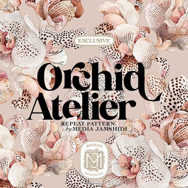 Orchid Atelier Seamless Pattern - 124