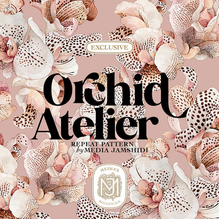 Orchid Atelier Seamless Pattern - 124