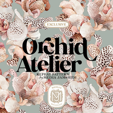 Orchid Atelier Seamless Pattern - 124