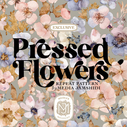 Pressed Flowers Seamless Pattern - 117
