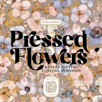 Pressed Flowers Seamless Pattern - 117