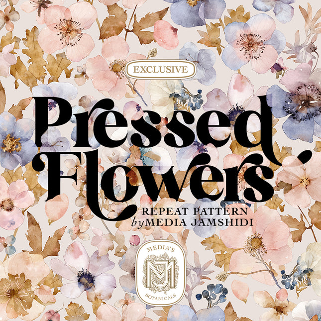 Pressed Flowers Seamless Pattern - 117