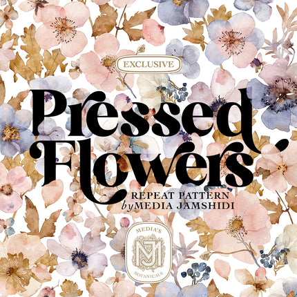 Pressed Flowers Seamless Pattern - 117