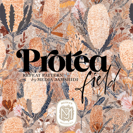 Protea Field Seamless Pattern - 121