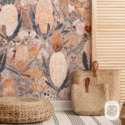 Protea Field Seamless Pattern - 121