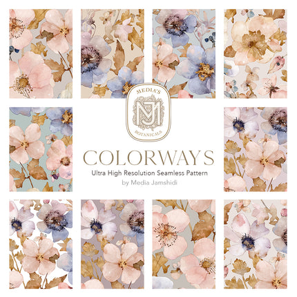 Pressed Flowers Seamless Pattern - 117