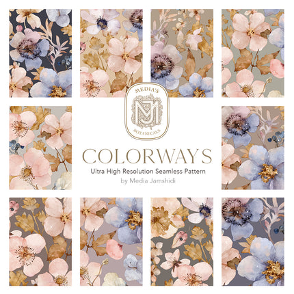 Pressed Flowers Seamless Pattern - 117