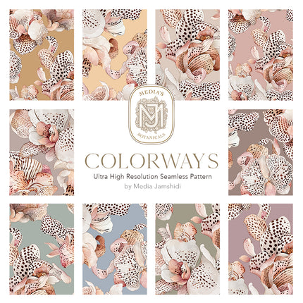 Orchid Atelier Seamless Pattern - 124