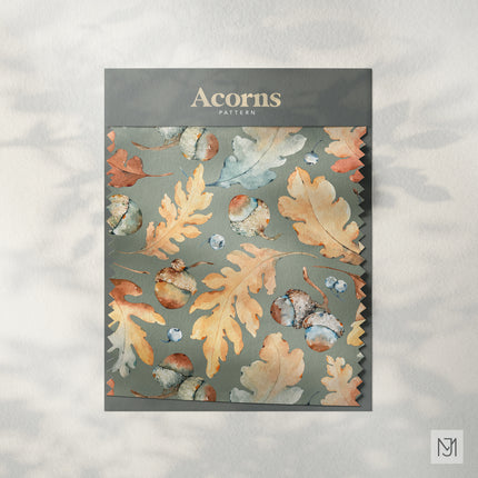 Autumn Acorns Seamless Pattern - 066