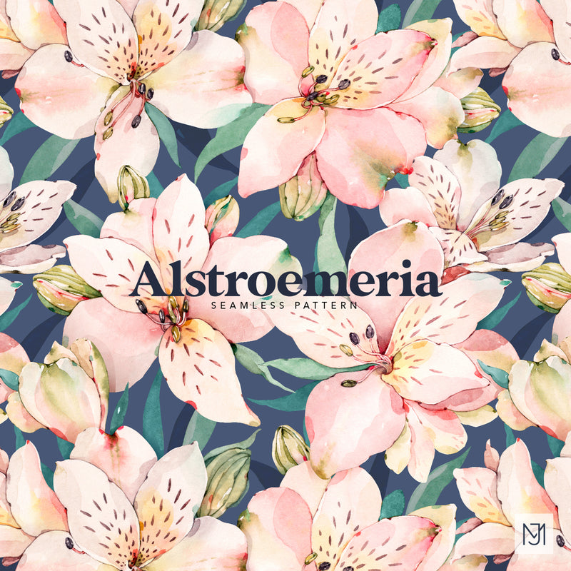 Alstroemeria Seamless Pattern - 072