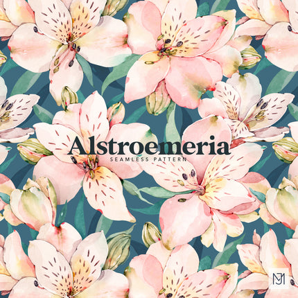 Alstroemeria Seamless Pattern - 072