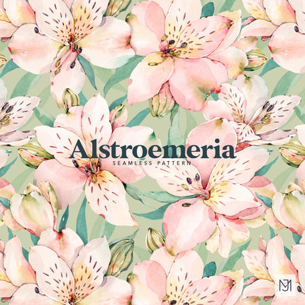 Alstroemeria Seamless Pattern - 072