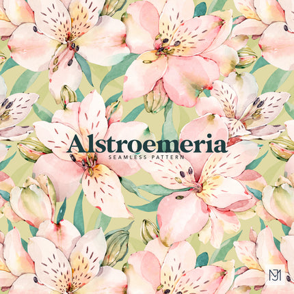 Alstroemeria Seamless Pattern - 072