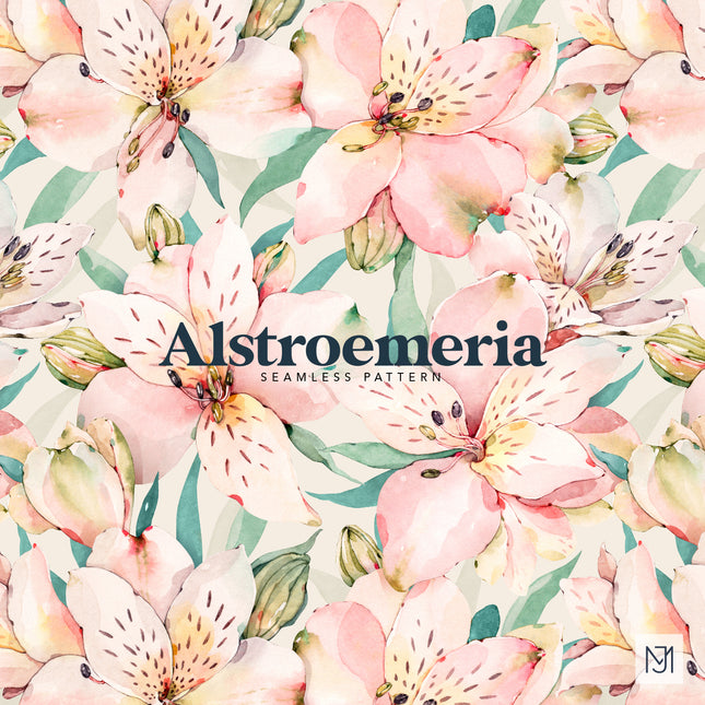 Alstroemeria Seamless Pattern - 072