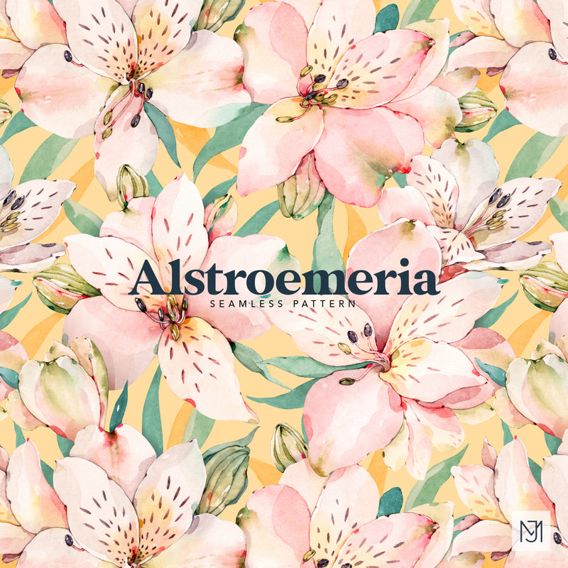 Alstroemeria Seamless Pattern - 072