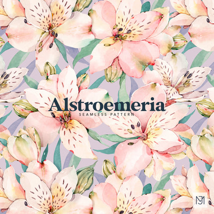 Alstroemeria Seamless Pattern - 072