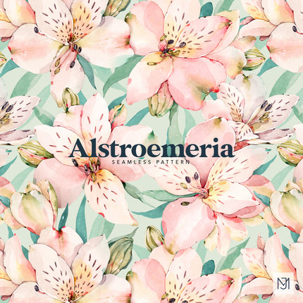 Alstroemeria Seamless Pattern - 072