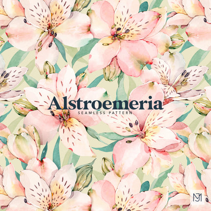 Alstroemeria Seamless Pattern - 072