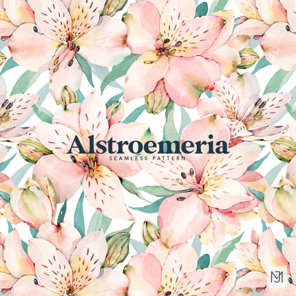 Alstroemeria Seamless Pattern - 072