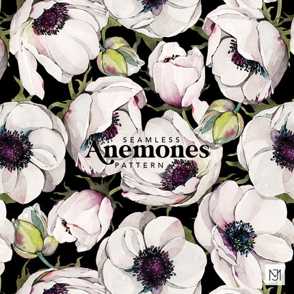 Anemones Seamless Pattern - 039