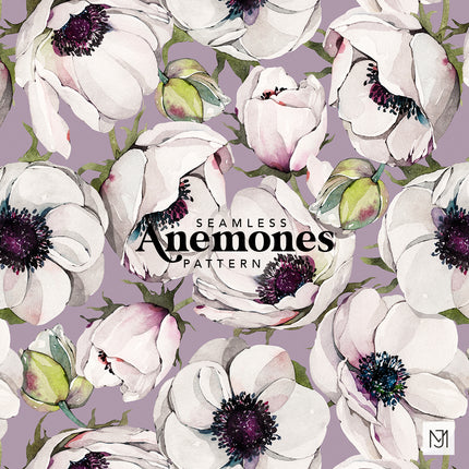 Anemones Seamless Pattern - 039