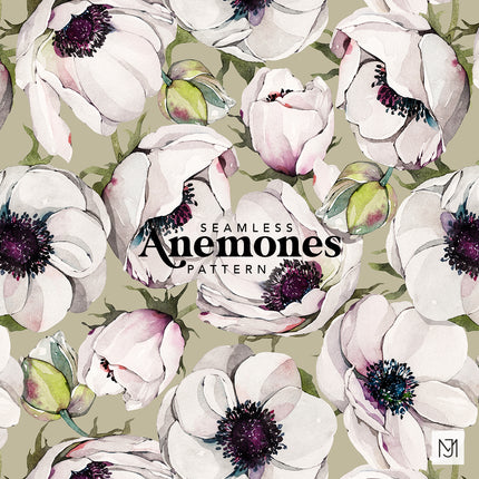 Anemones Seamless Pattern - 039