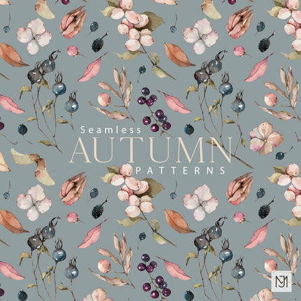 Autumn Fall Leaves Seamless Pattern - 040