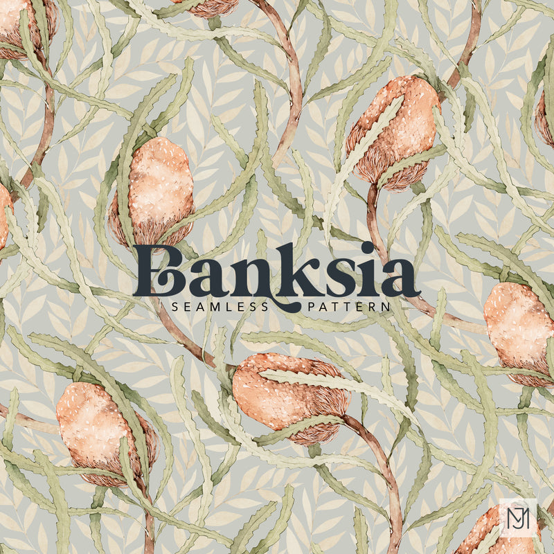 Banksia Seamless Pattern - 062