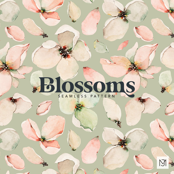 Blossoms Seamless Pattern - 054