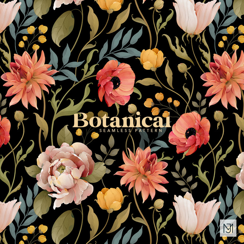 Botanical Seamless Pattern - 077