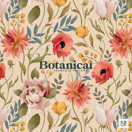 Botanical Seamless Pattern - 077
