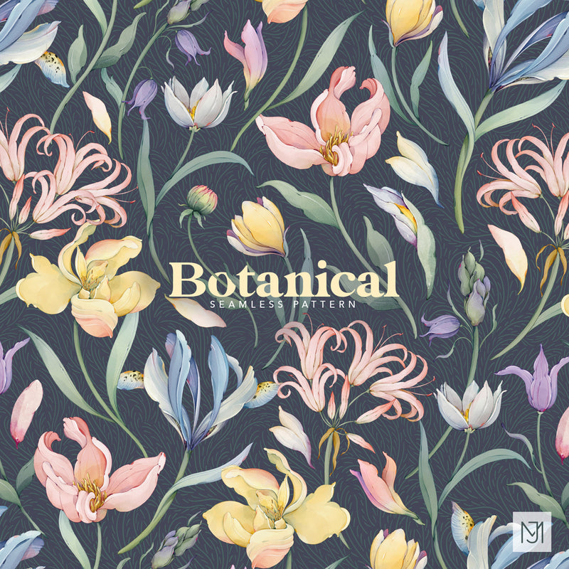 Botanical Seamless Pattern - 087