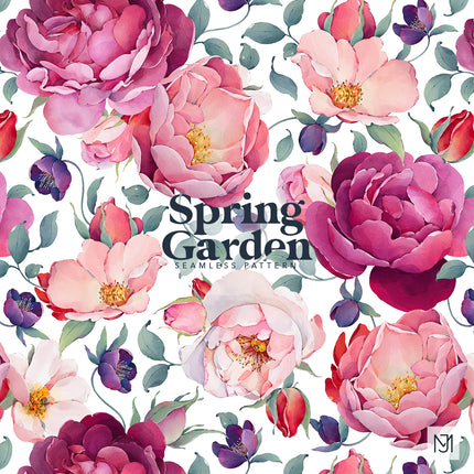 Spring Garden Seamless Pattern - 089