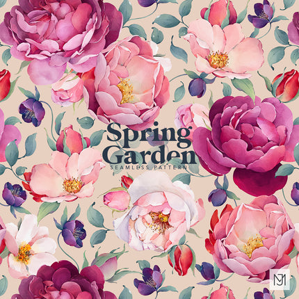 Spring Garden Seamless Pattern - 089