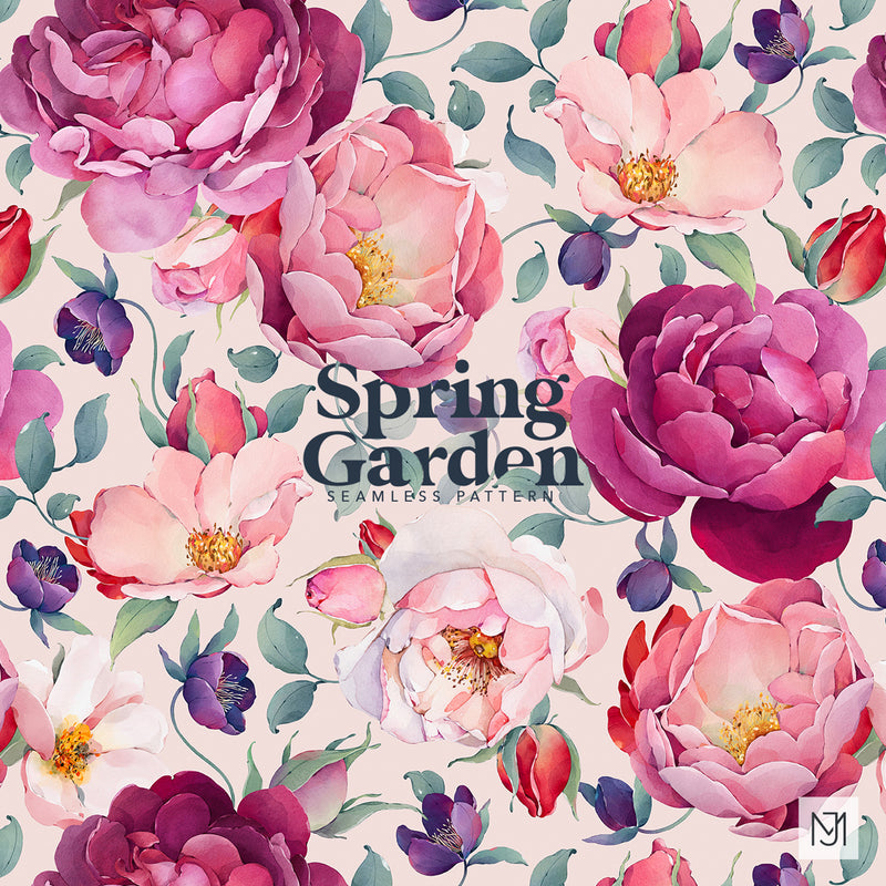 Spring Garden Seamless Pattern - 089