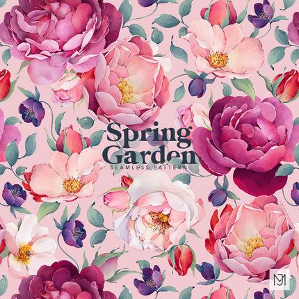 Spring Garden Seamless Pattern - 089