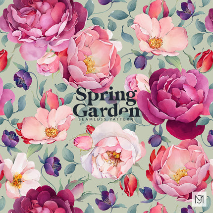 Spring Garden Seamless Pattern - 089