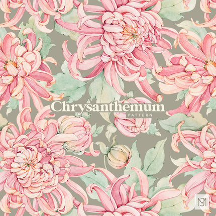 Chrysanthemum Seamless Pattern - 065