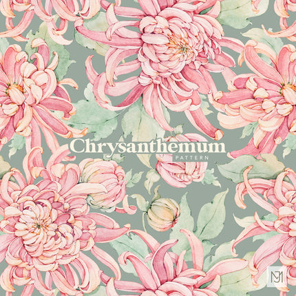 Chrysanthemum Seamless Pattern - 065